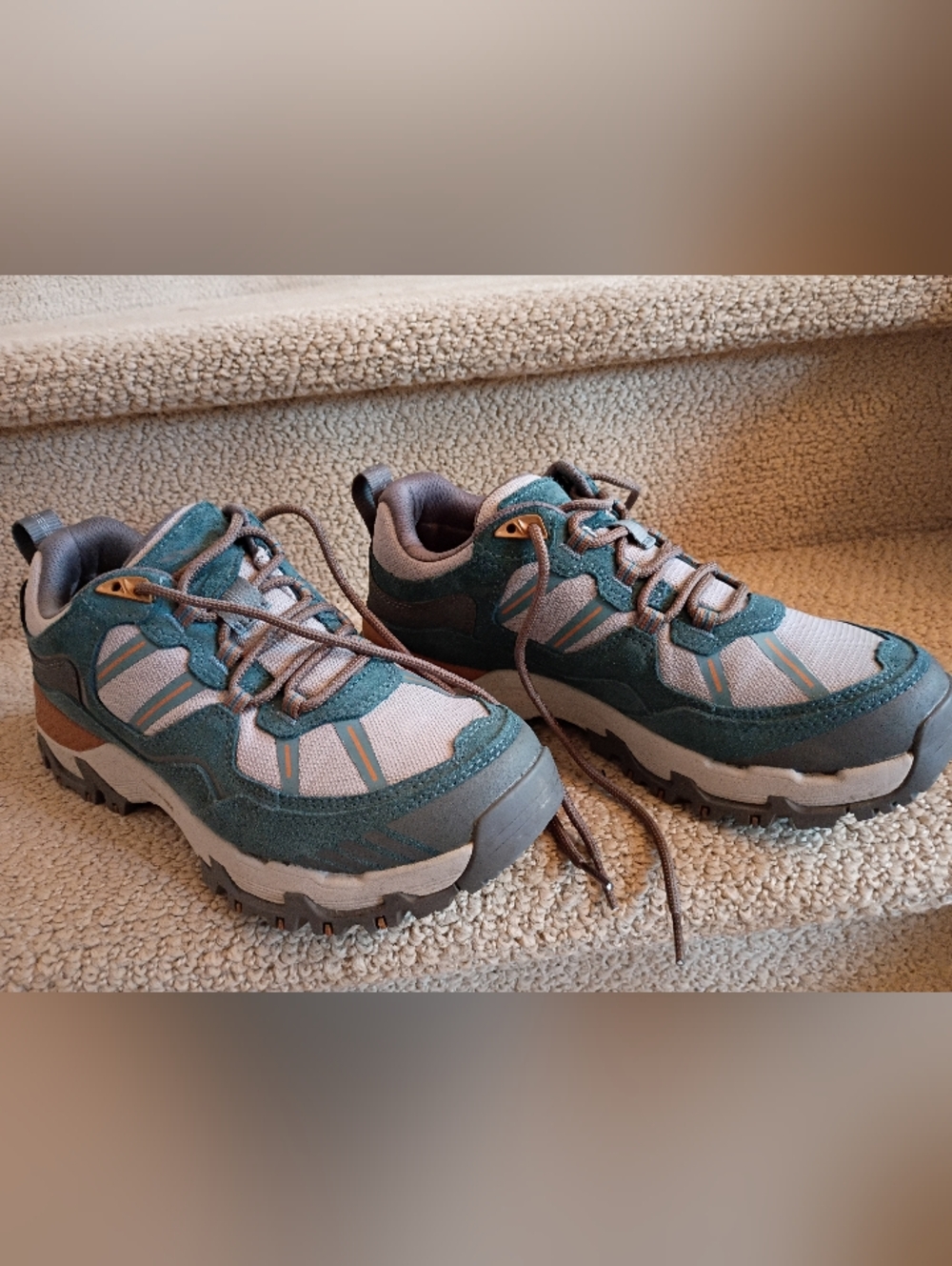 L.L. Bean Teal and Gray Women's s Trail Sneakers